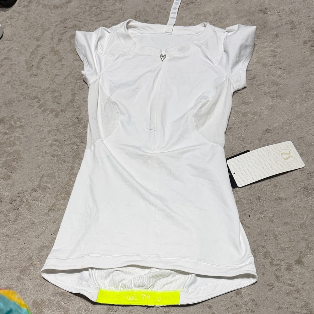 White Lulu Women's cycling Top